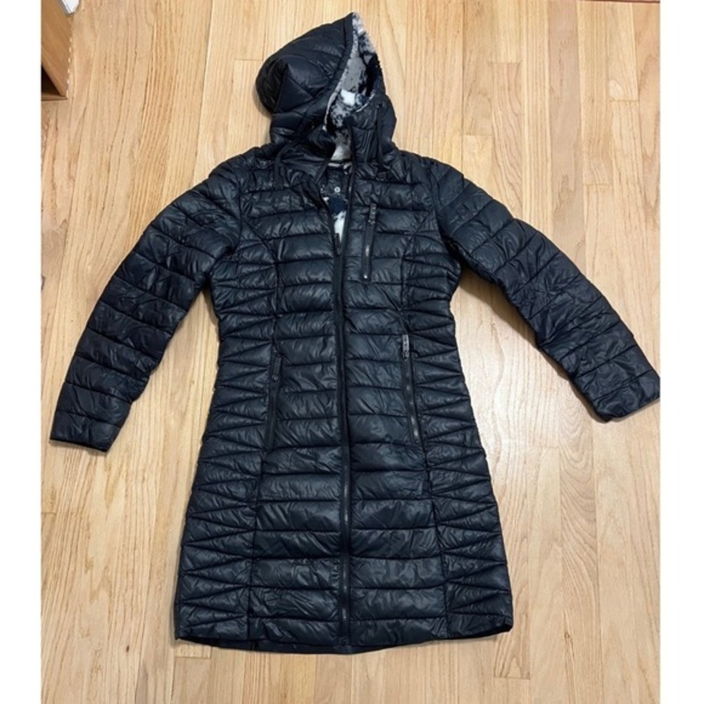 Nautica‎ Women's Black Hooded Puffer Coat Water Resistant Size Small